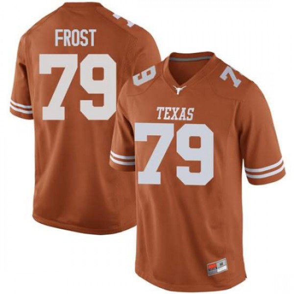Mens University of Texas #79 Matt Frost Game Stitch Jersey Orange